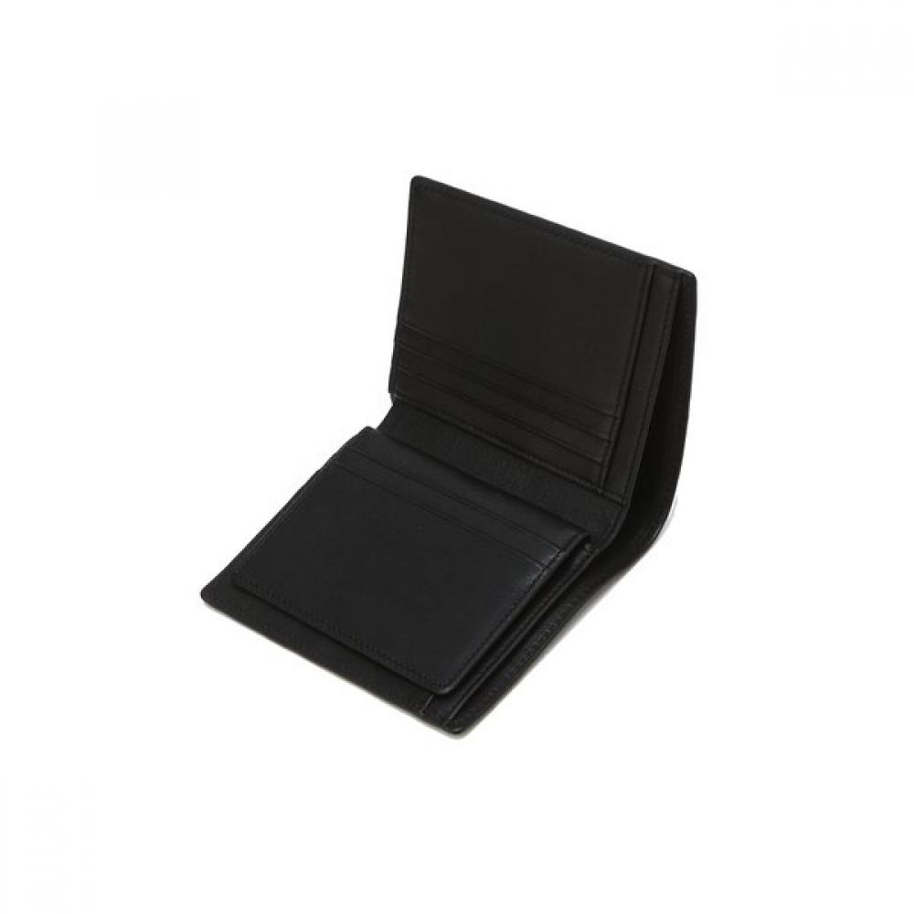 Daks Navy Logo Pattern Cowhide Wallet Dbwa4f290n2