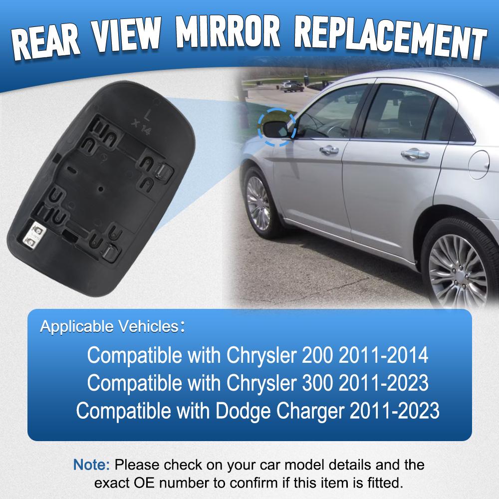 Heated Rear View Side Mirror Glass Lens LH/RH For Chrysler 300 Dodge Charger 2011- 68101147AA 68101146AA Left Driver Side