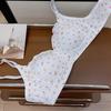Floral small-breasted underwear, big breasts show small gathering, thin bras in summer, women's anti-expansion light, no steel ring to look thin