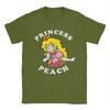 Unisexs Super Marios Princess Peach Big Character Portrait T Shirt Pure Cotton Clothes Short Sleeve O Neck Tees 6XL TShirts