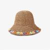 Hat Style Versatile Straw Woven Sweet Flower Female Sunshade Hatscaps Fisherman