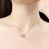 925 Silver Gold Plated Triple Ring Women's Necklace