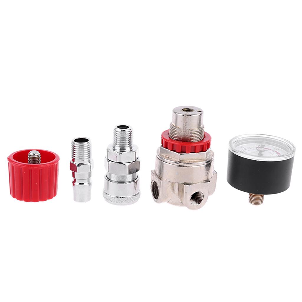 Pressure Regulator Switch Control for Valve Gauge with Quick Connector 0-180 PSI
