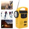 Hand Crank Solar Radio AM FM SW Emergency Radio with LED Flashlight Reading Light MP3 Player for Outdoor Camping