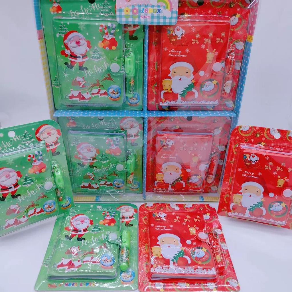 Christmas Stationery Gift Set: Notebook, Multi-Color Pen & Gel Pens for Primary Students.