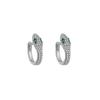 S925 Silver Snake-Shaped Hoop Earrings with Micro-Paved Zirconia - Retro Fashion for Women