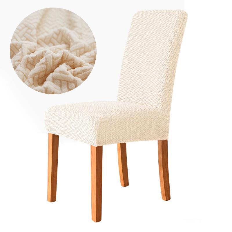 Elastic Dining Room Chair Cover Stretch Thick Jacquard Kitchen Chair Cover Slipcover For Dining Kitchen Hotel Wedding Home Decor