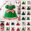Girls Dress Santa Claus Snowflake Skirt Children's Skirt Cartoon Princess Dress Christmas Costumes