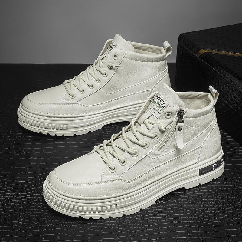 Fashion Men Work Shoes Outdoor High Top Casual Shoes High Quality Leather Men's Boots Spring Sneakers Ankle boots Winter Designer Shoes