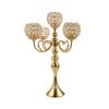 Candelabra with Crystal Beads Toned Centerpiece Electroplated Candle Holder Five