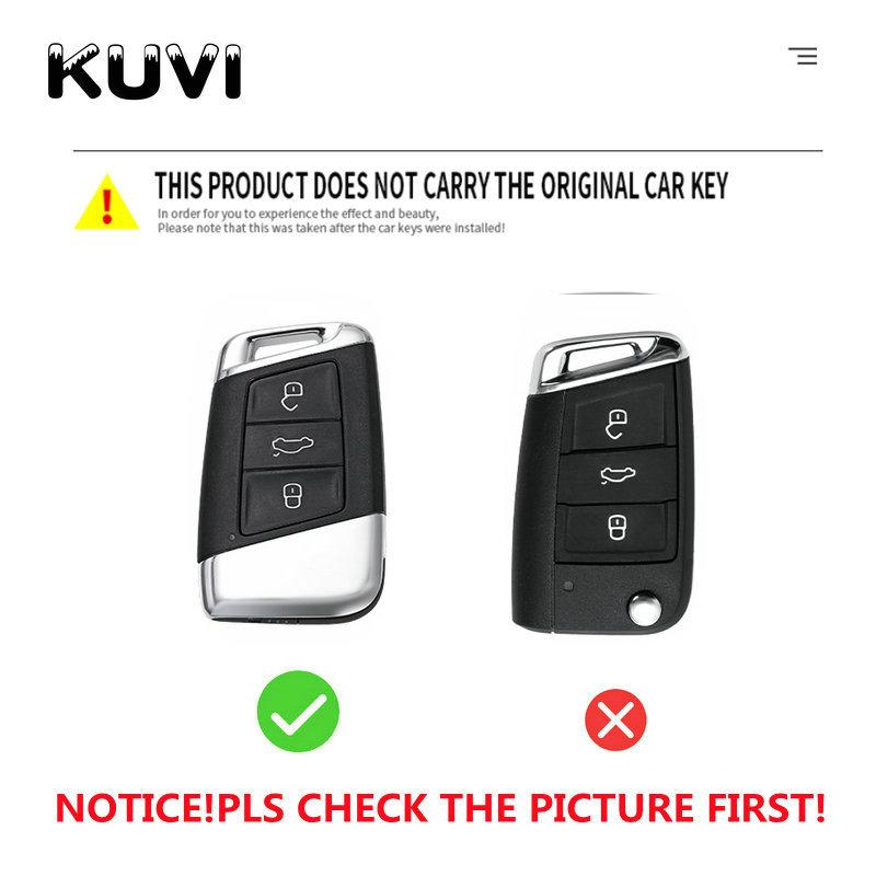 Electroplated TPU Car Key Cover For VW Volkswagen Magotan Passat B8 Skoda Superb Kodiaq A7 Smart Remote Fob Protector Case