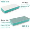 10pcs Reusable Handheld Styles Green-White Double-Sided Nail Buffers Block Polishing Pedicure Soft Sponge Nails File Tool