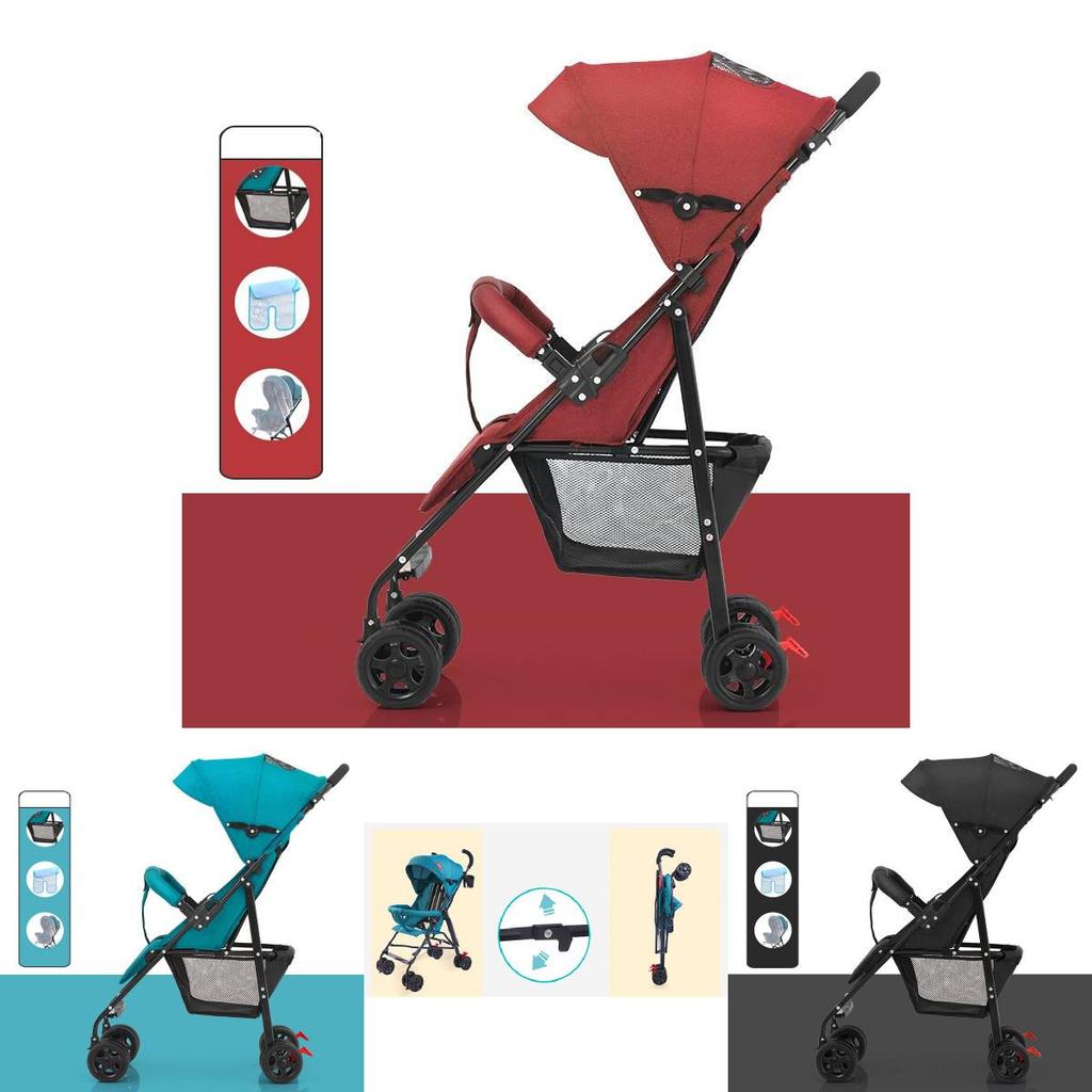 Lightweight Foldable Baby Stroller Compact Umbrella Design Perfect For Summer Travel