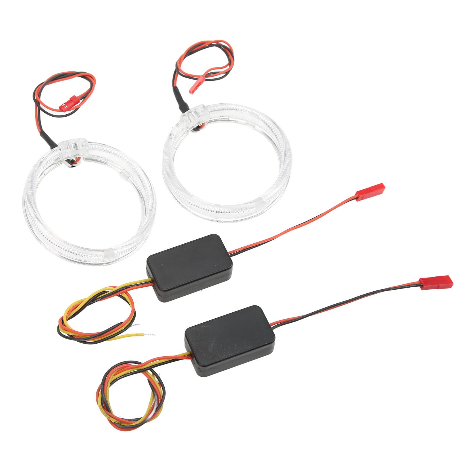 

2 шт. Автомобильный светодиодный световод Ангельские глазки Кольцо гало Фара Лампа Дневной ходовой свет 9-36 В для автомобиля Ледяной синий