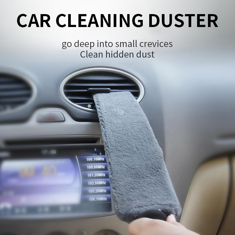 1pc Car Blind Spot and Gap Cleaning Brush, Coral Velvet Brush, Unable To Remove Bristles, Car Interior Vacuum Cleaner