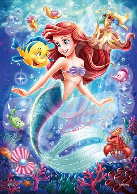 Epoch 108 Piece Jigsaw Puzzle Disney Ariel of the X with Glue and Spatula with Decoration Parts Included EPOCH -Jewel Sea- (18.2 25.7cm) 72-403