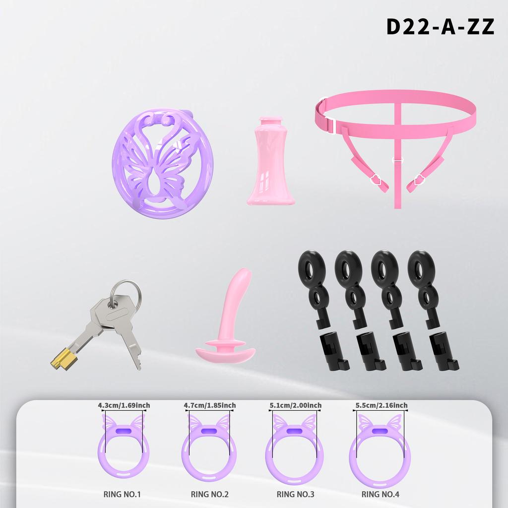 Inverted Male Chastity Cages Pink Chastity Cage Lock Set Negative Sissy Cock Cages SM Bondage Fetish Sex Toys for Mens