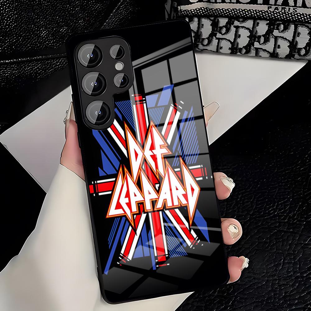 D-Def Leppard Band Phone Case For Samsung S26 S25 Plus S20 S20 Plus S22 Ultra S23 FE S21 Plus S21 Ultra Glass Cover