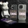 Leopard Print SWAG Phone Case For IPhone 17 17E 16E 13 Plus 15 Pro Max 14 16 11 12 Reinforced Corner Anti-Drop Shell Coque