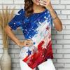 Women Plus Size Short Sleeve Asymmetric Hem Top Pink Crystal Heart Gem Glitter Print Blouse