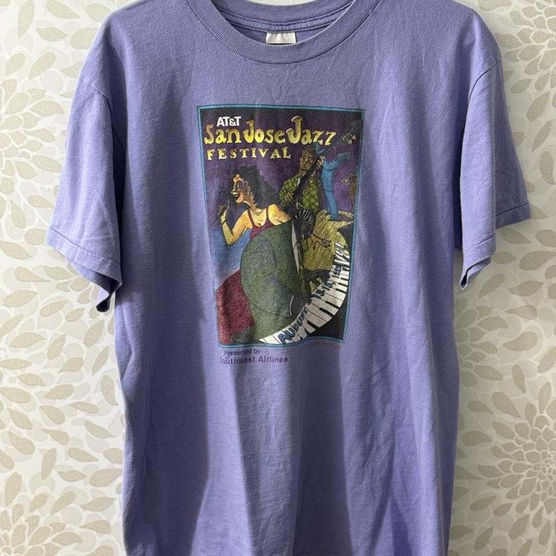 Vintage 1999 Anvil Unisex S L San Jose Jazz Festival Purple T Shirt