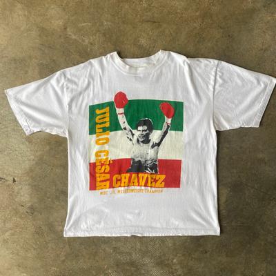 1994 Julio Cesar Chavez Boxing Short Sleeve White All Size T Shirt SS30 Unisex T-Shirt