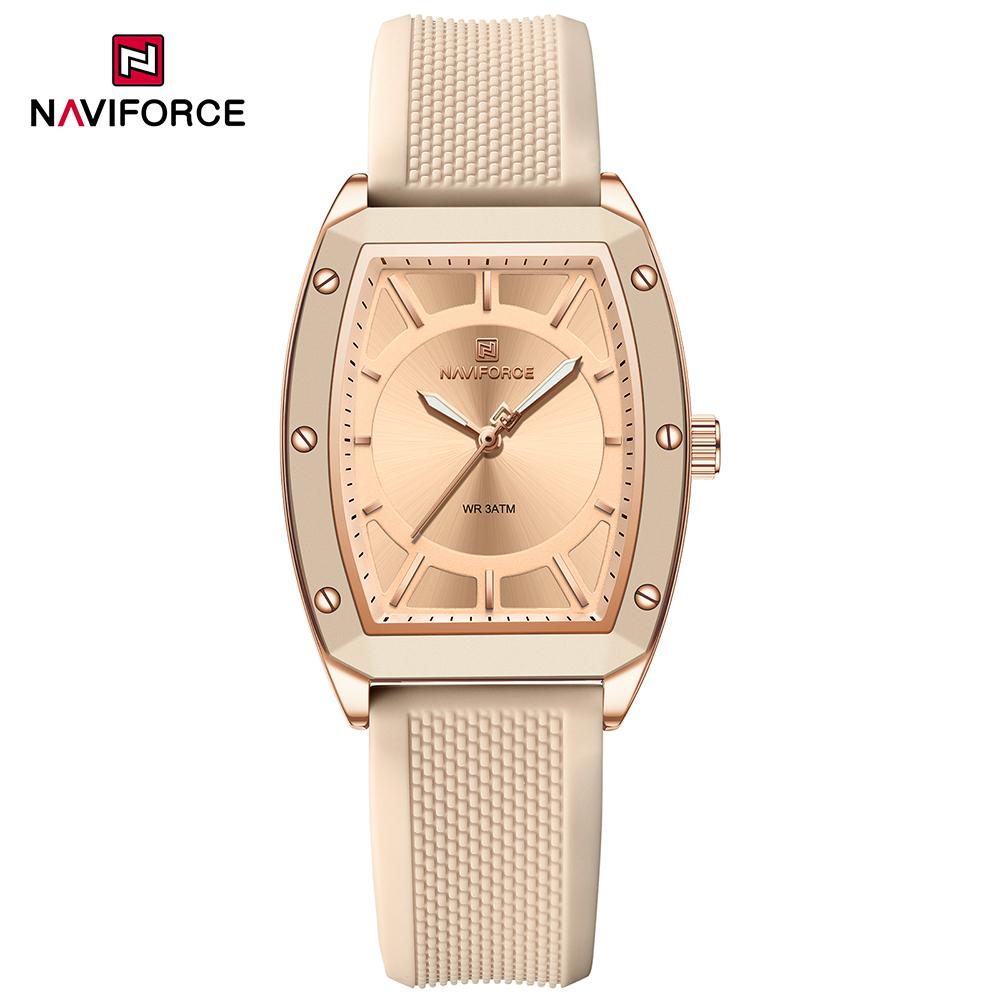 NAVIFORCE Watch for Women Square Elegant Waterproof Luminous Watches Quartz Import Ladies Wristwatch Valentine Day Gifts NF5049