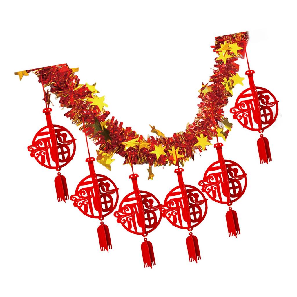 2025 Chinese New Year Banner Garland Decoration DIY Door Spring Festival Banner for Home Office Party Bedroom Indoor Outdoor