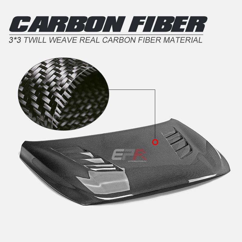 Modern I30N Carbon Fiber AM Style Front Hood Engine Cover Replacement 16-24.