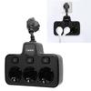 Power Socket with Independent   Multi Outlets Adapter 3 Way 2 Prong AC Grounding Outlet Extender