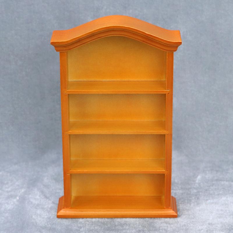 1:12 Puppenhaus-Bücherregal und Wandschrank im japanischen Stil mit gewölbter Oberseite
