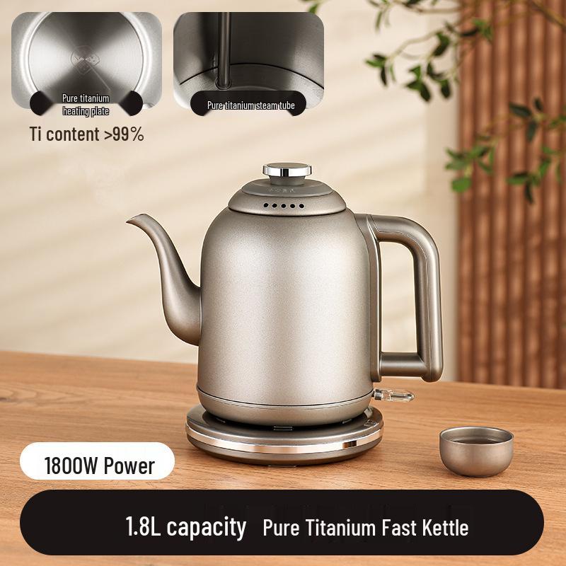 Large Capacity Pure Titanium Electric Kettle with Auto Power-Off and Insulation for Tea Brewing
