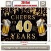 Bannière pour 40ème Anniversaire Fond de Photo Polyester Décor Mural Chambre Maison