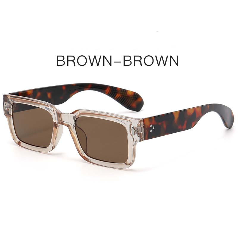 Square Rivets Men Sunglasses Women Vintage Ins Popular Punk Glasses Gradient Trending Travel Sun Glasses Shades UV400
