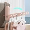 Appendiabiti Portatile Pieghevole Stendibiancheria Organizer Durevole Salvaspazio con Design a 7 Fori Porta Cravatte e Cinture per Viaggi Hotel
