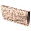 LYSANDRE Cowhide Leather Long Wallet for Flap Slim Gift Box Beige [VOICE] Italian-made Women, Closure, Design, Included,