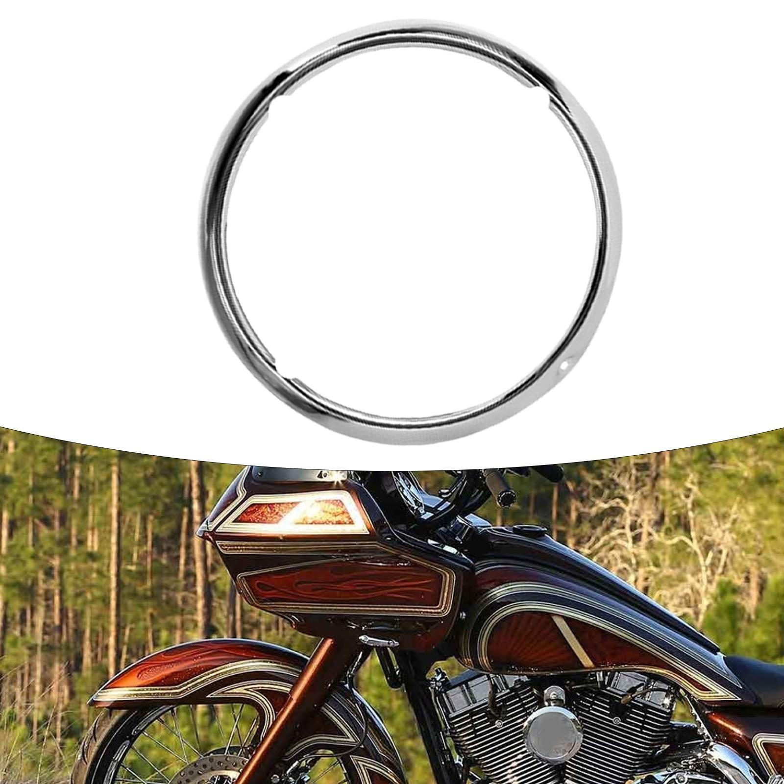 

7 ,Headlight Assembly, Motorcycle Headlight Ring Cover серебряный