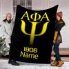Personalized Custom Name Blanket - Alpha Phi Alpha Print Design,Blanket for Sofa,Bed,Travel,Camping - Soft and Warm, Great Gift