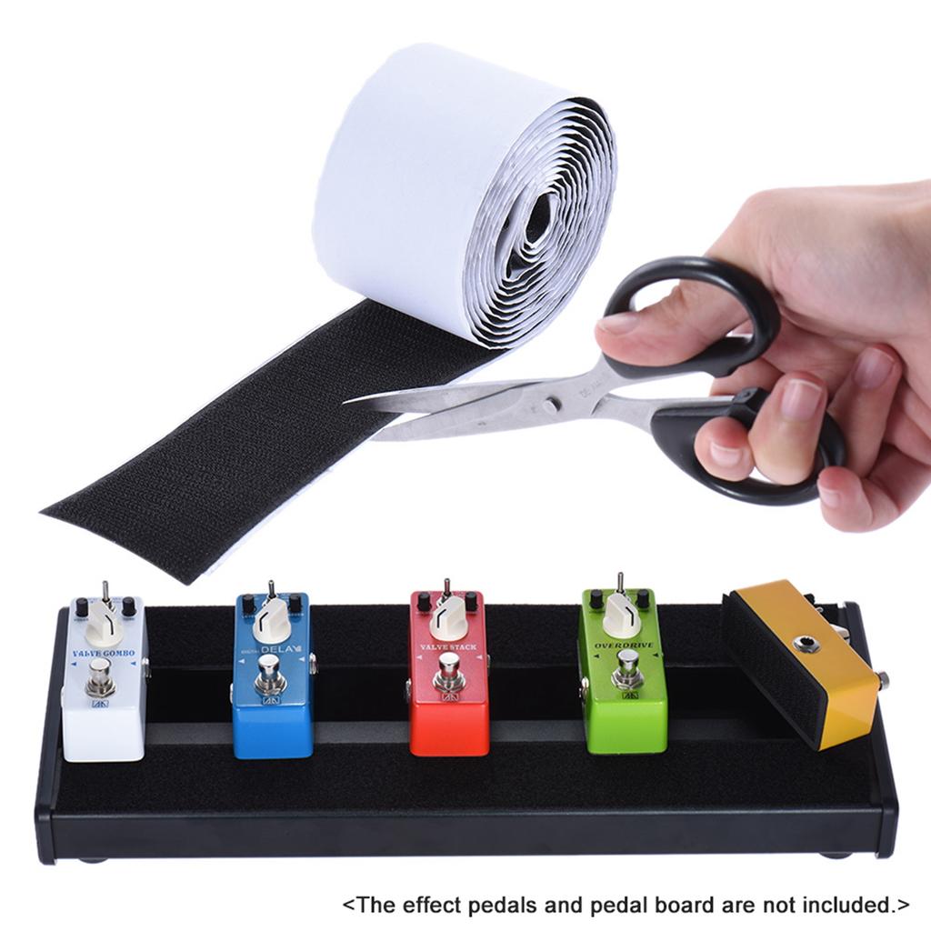 Pedalboard Pedal Mounting Tape Fastener Length 2M Width 5CM for Guitar Pedal Board, 2 Pack (1 Hook + 1 Loop)