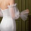 Delicate Sheer Bride Gloves With Open Finger Design Wedding Arm Sleeves For Bridal Accessories And Formal Occasion