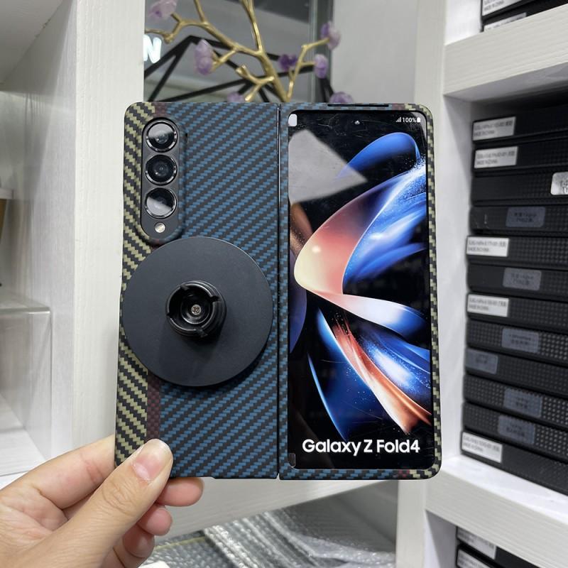 Étui de téléphone magnétique en Kevlar pour Galaxy Z Fold4 Housse de protection ultra-fine en fibre d'aramide
