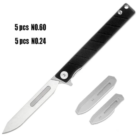 NEW The PEI/G10 Handle Folding Knife Suitable For A Variety Of Scalpel Blades Mini Portable EDC Utility Knife With NO60 Blades