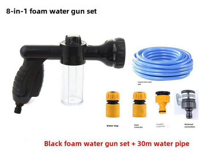 High-Pressure Car Wash Foam Water Gun Set with 4-Connector Hose