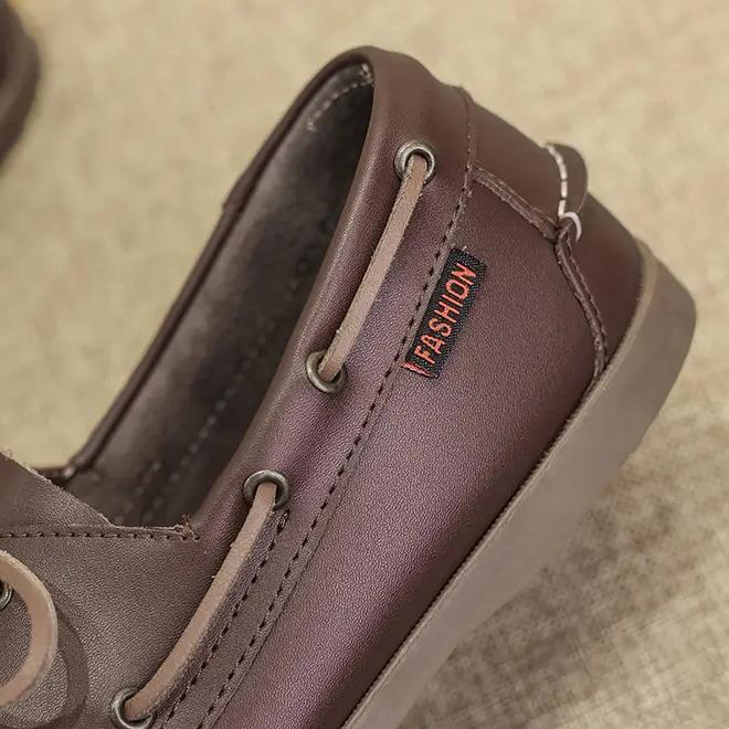 Herr 2-Eye båtsko Penny Loafers Casual Driving Walking Moccasin