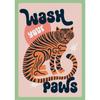Tiger Wash Your Paws Crocodile Brush Your Teeth Bathroom Poster Fun Toilet Quote Canvas Printing Wall Art Funky Room Home Decor
