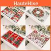 Unique Knitted Fabric Christmas Placemats With Adorable Santa And Tree Patterns For Holiday Cheer