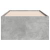 Daybed with Drawers Without Mattress Concrete Grey 100x200 Cm