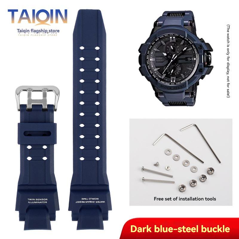 

GA1000 Sport Waterproof Watch strap For G-Shock Casio GA-1000 GW4000/G1400/GW-A1000 Silicone Watchband Blac Orange Accessories 0mm темно-синього кольору