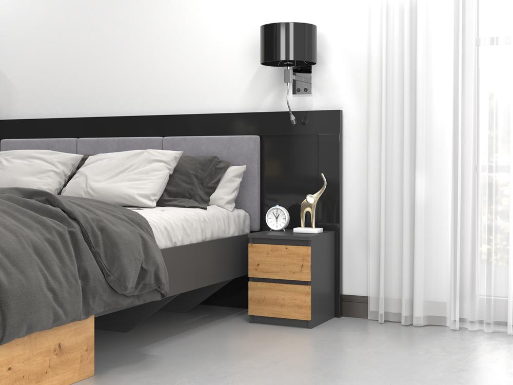 Cabinet, Chest Of Drawers, Night Table M2 Anthracite Artisan