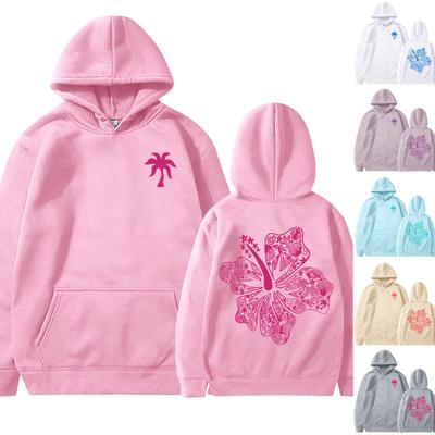 Women's Fashion Women's Lightweight Long Sleeve Pullover With Pockets Preppy Graphic Hoodie